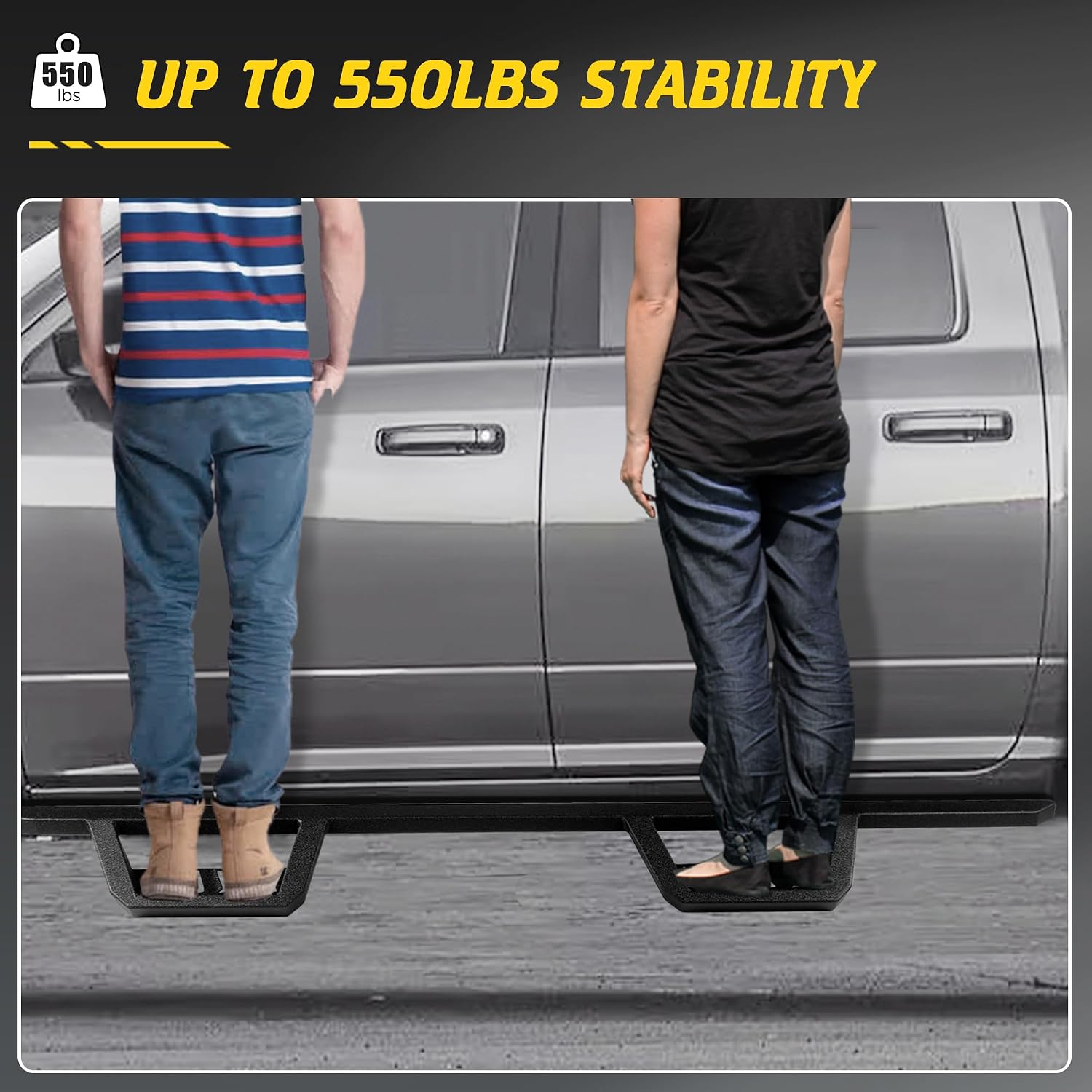 Running Boards Fit for Dodge Ram 1500 Crew Cab 2009-2018 (Including 2019-2025 Classic), 5 Inch Drop Down Side Step Nerf Bars Rock Sliders Rails Fit for Ram 2500 3500 Crew Cab 2010-2025