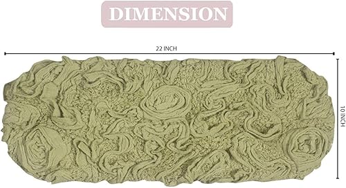 Miniatura 3 de Home Weavers Bell Flower Collection - Tapetes de baño capitoné de 100 % algodón, extrasuaves y absorbentes, antideslizantes, lavables a máquina,