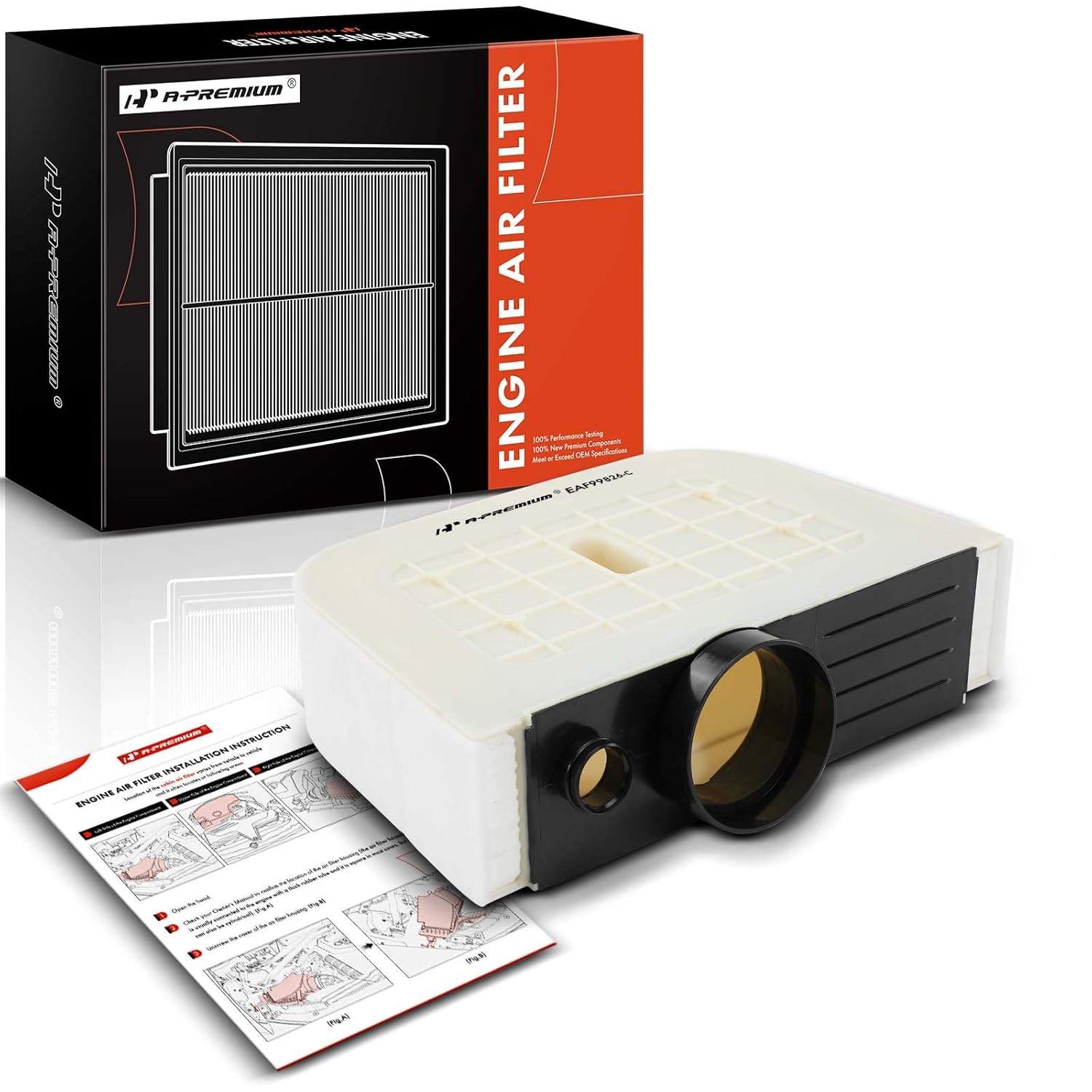 Filtro de Ar do Motor A-Premium Compatível com Audi Q7 2016 a 2022 - 2.0L e 3.0L