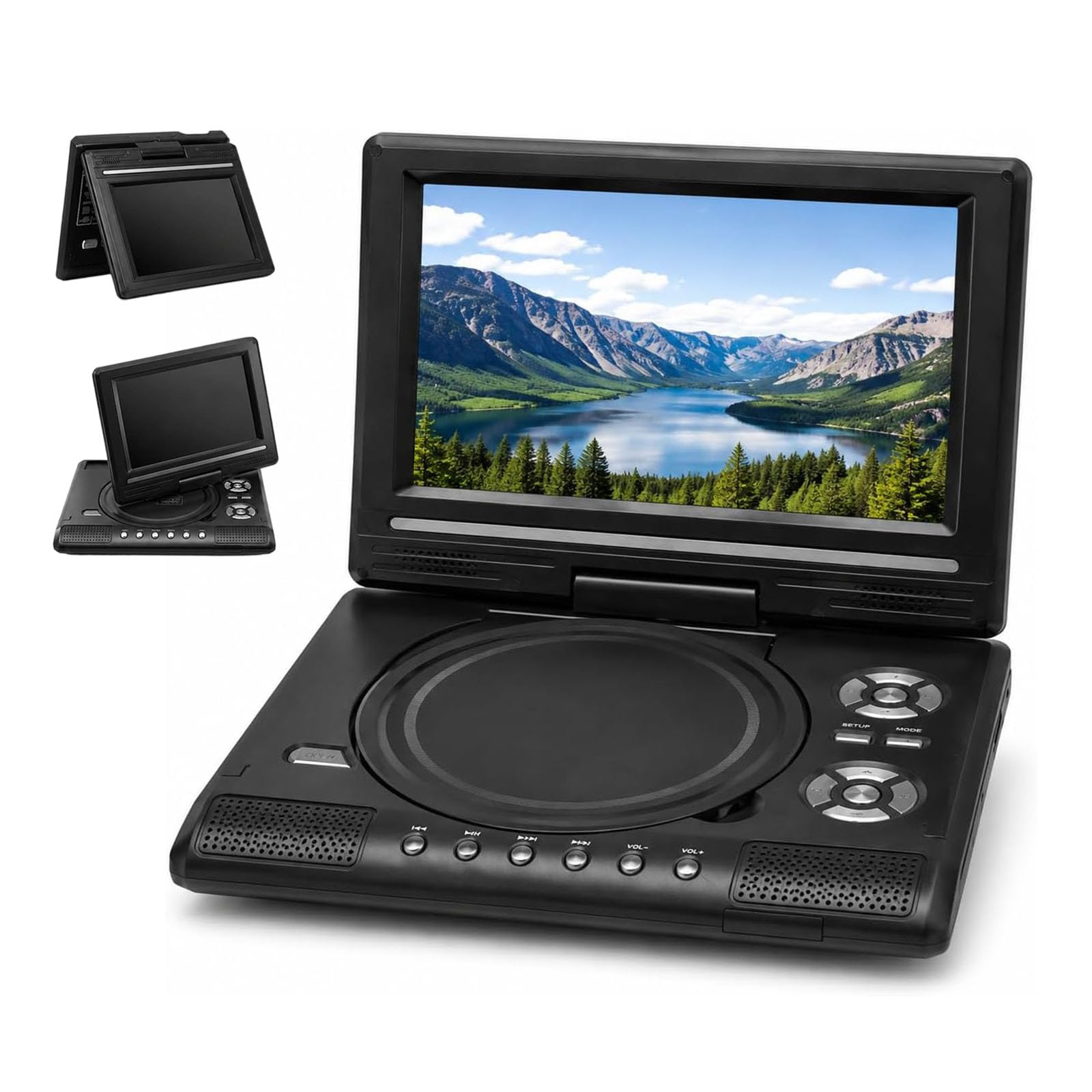 Lecteur DVD/DVD Portable HD 7,8" avec Écran Pivotant (9.8'')