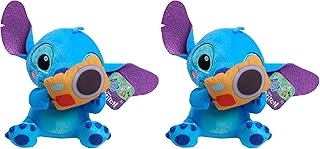 Just Play Disney Stitch That’s So Stitch Small 7-inch Plush with Camera Stuffed Animal, Soft Material, Kids Toys for Ages 2 Up (Pack of 2)