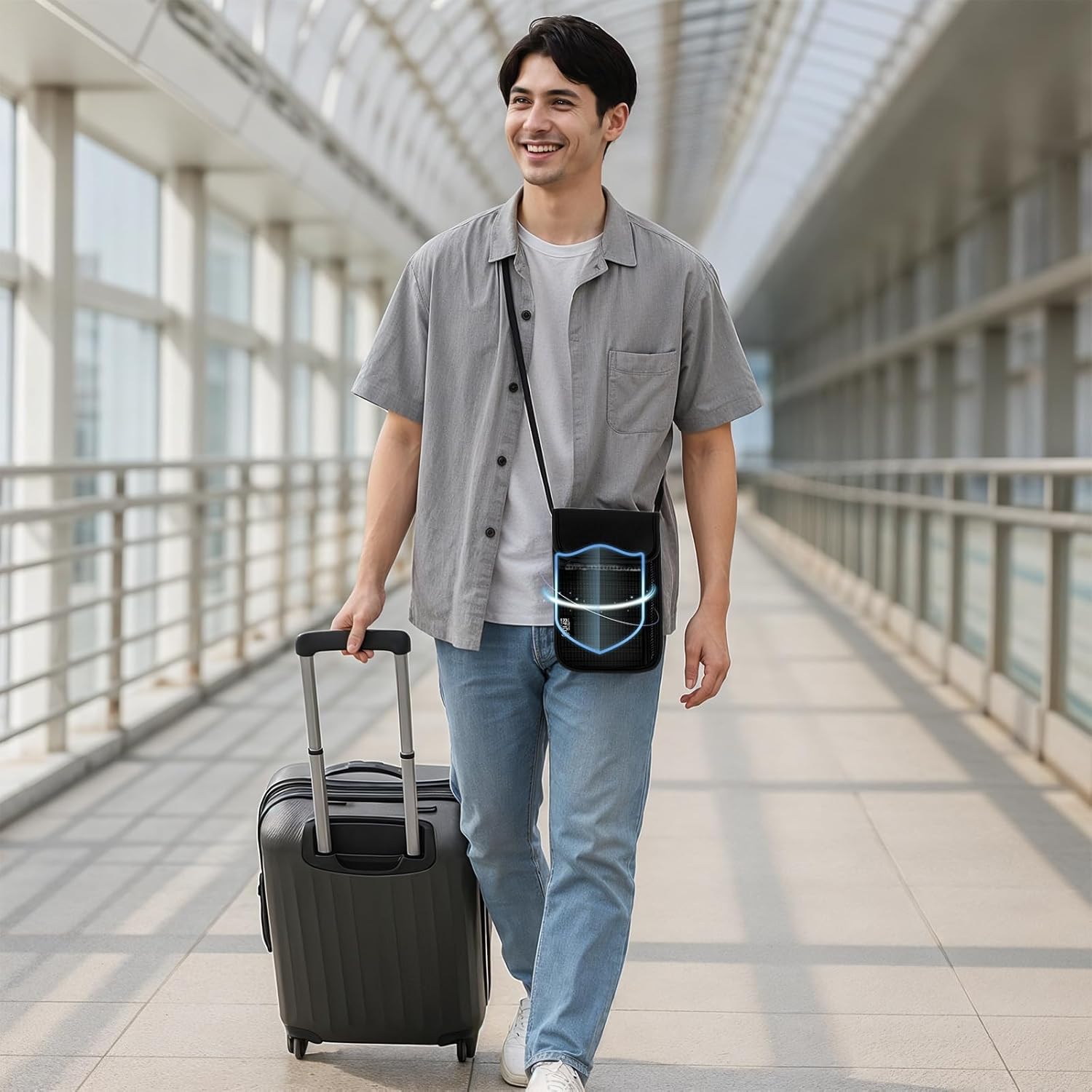 Neck Wallet and Passport Holder,7.87 X 5.51 In Waterproof Neck Pouch Travel Necks Wallet, Adjustable Shoulder Strap, Portable Passports Pouch,for Passports, ID Cards,Cash, Mobile Phones - Image 5