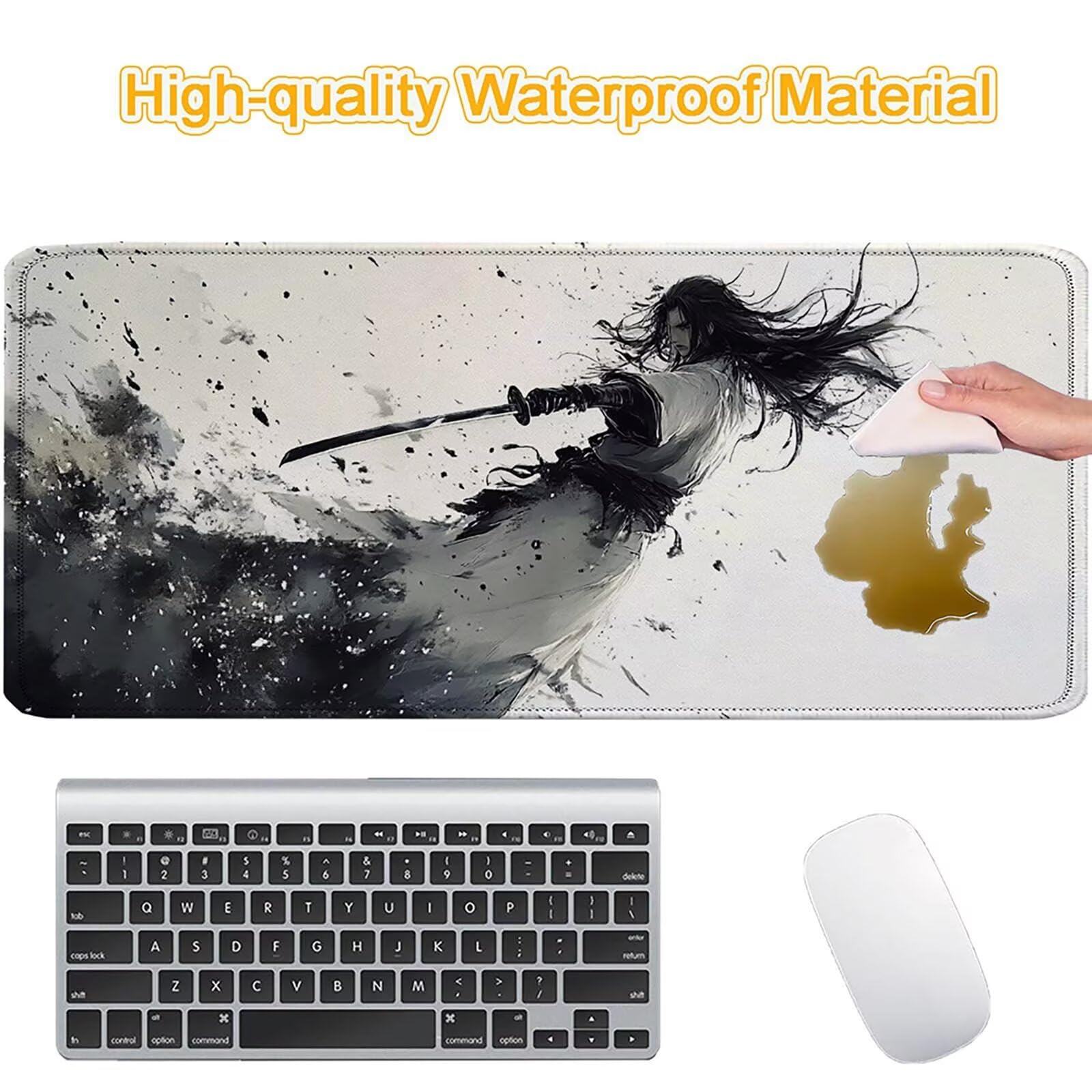 Tappetino Mouse 900x450mm | Superficie Ultra-Liscia | Crema 0-z588