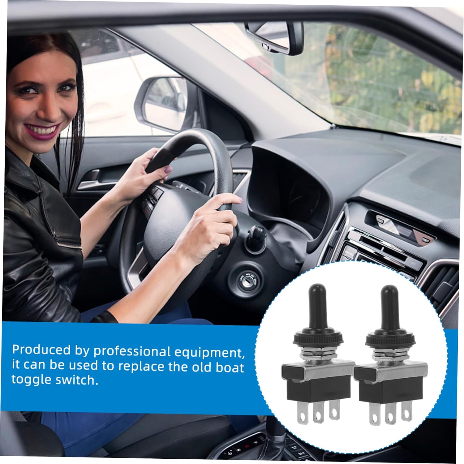 PRETYZOOM 2pcs Toggle for Car and Boat Self-resetting Position Arm Protective Caps Sturdy Replacement for Automotive Electrical Systems