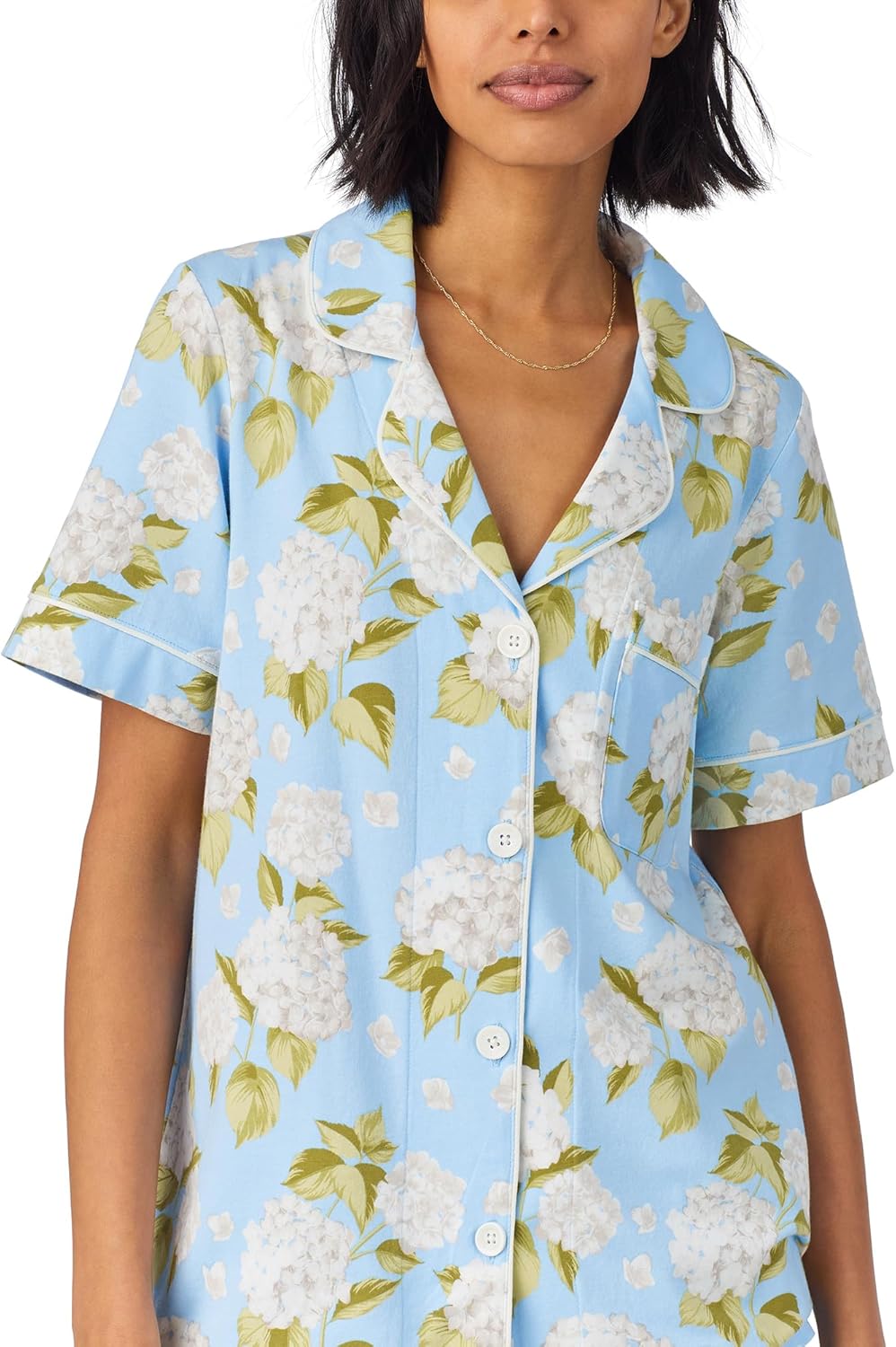 Bed Head PJs womens Organic Cotton Short Sleeve Cropped Pajama Set - Image 2