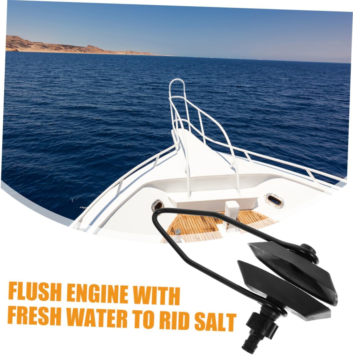 2pcs Outboard Motor Flushers Water Flusher Kit Square Head Boat Engine Cleaner Marine Accessory for Yacht and Boat Engine Maintenance