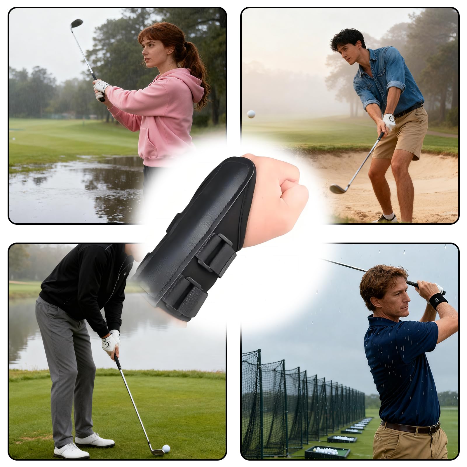 YNR Muñequera de Golf Entrenador de bisagra de muñeca de Golf Golf Training Wrist Muñequera Adecuado para Principiantes,Corregir La Postura y Proteger La Muñeca