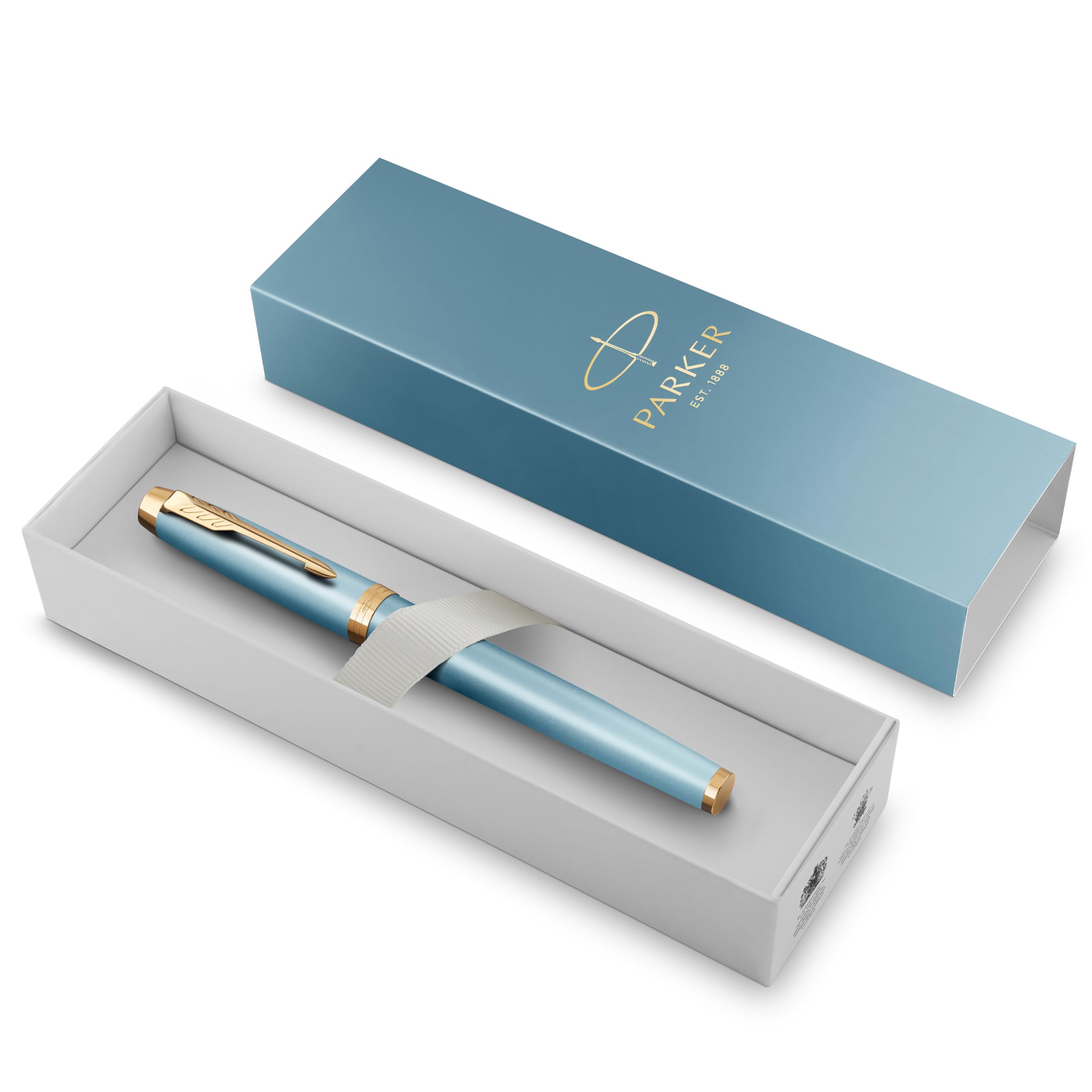 Parker IM Writing Rituals Stylo plume | Vert avec dégradé | Finitions or | Plume moyenne | Encre bleue | Coffret cadeau