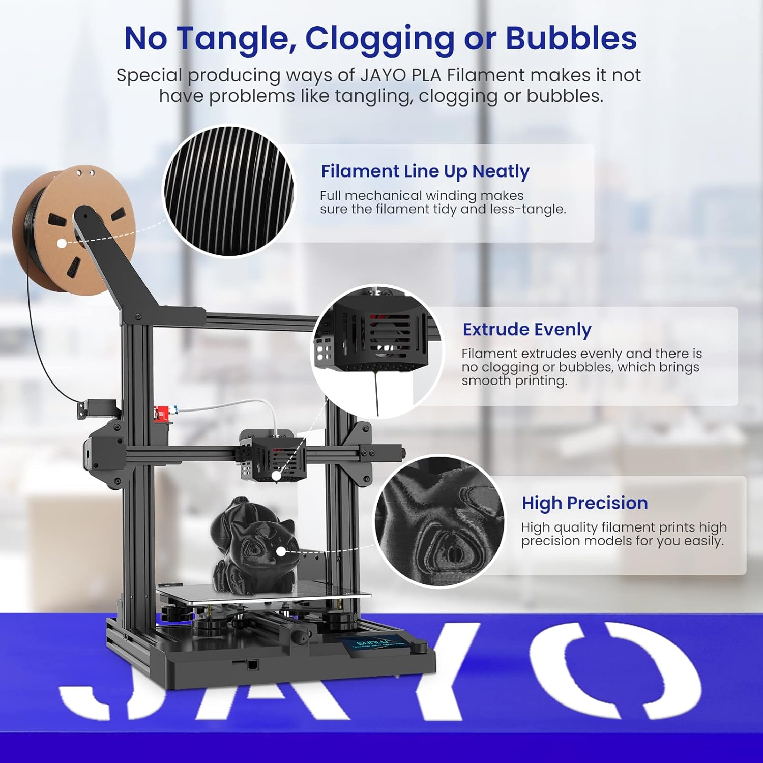 Review JAYO PETG 3D Printer Filament Bundles, PETG Filament 0.65KG*8 Rolls Cardboard Spools 1