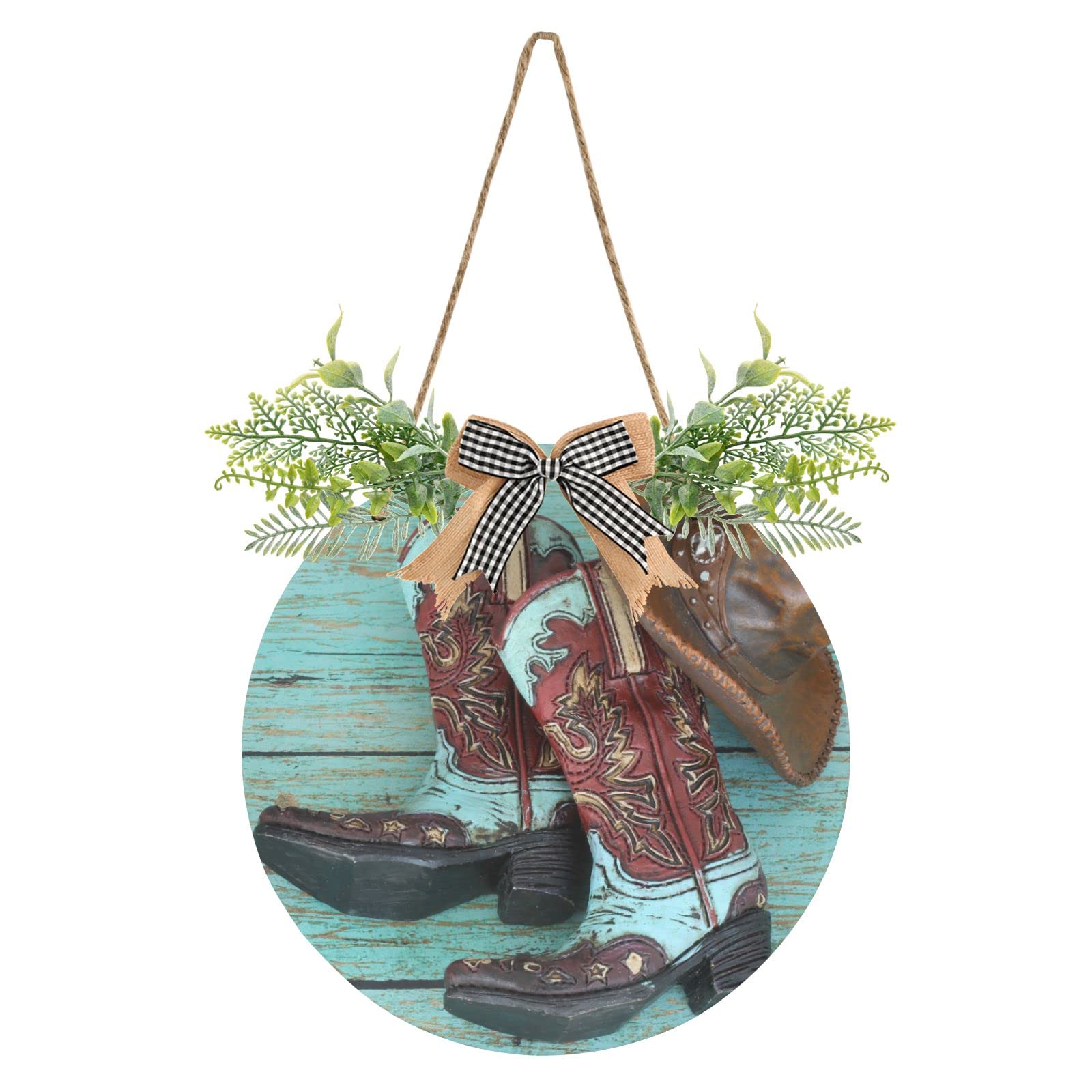 Amazon.com: KOCOART Cowboy Boot Hat Welcome Sign for Front Door