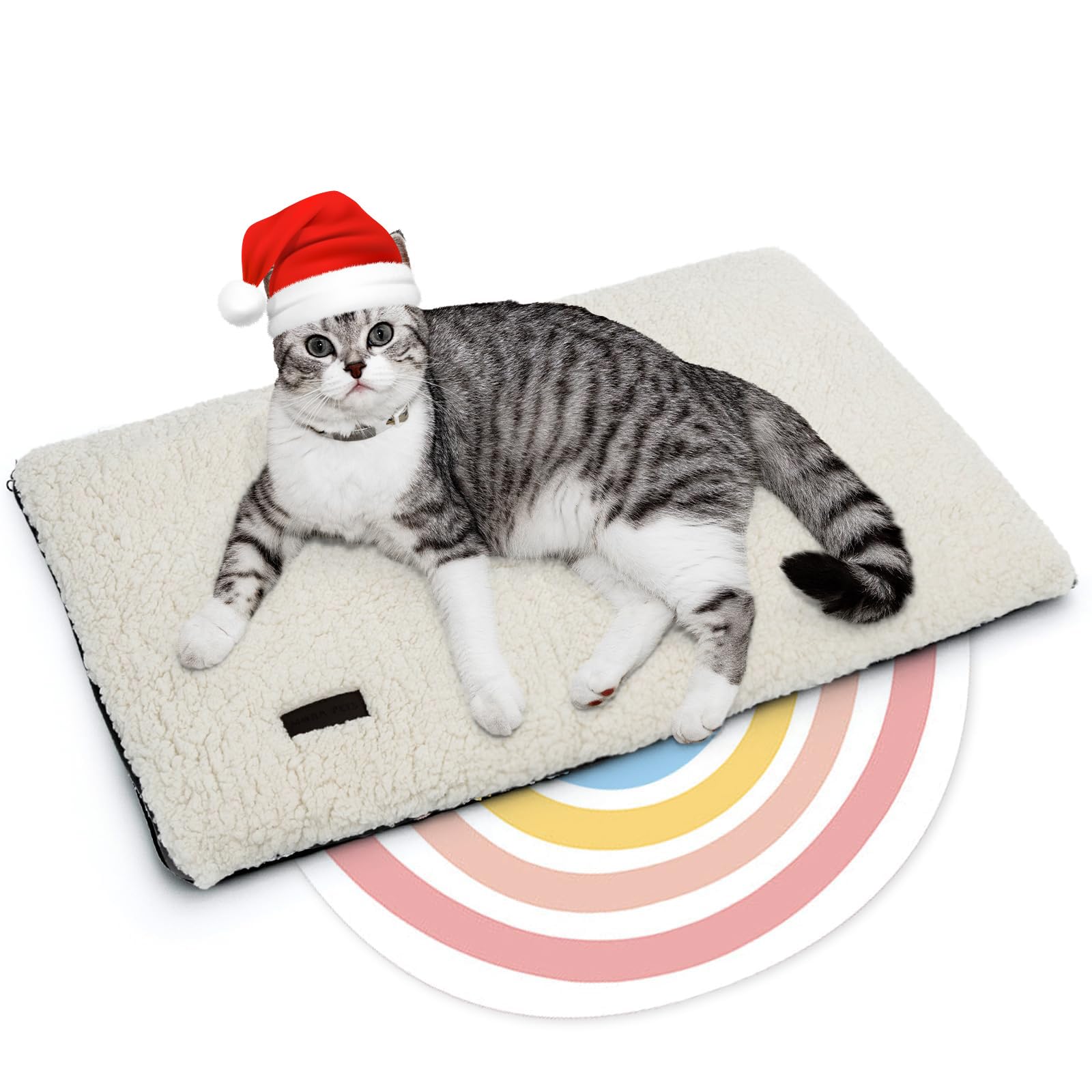 Mora Pets Tappetino riscaldante gatto Coperta autoriscaldante Cuscino per gatti e cani Tappeto riscaldante Senza elettricità e batterie Coperta termica Rimovibile e Lavabile 61 x 45 cm