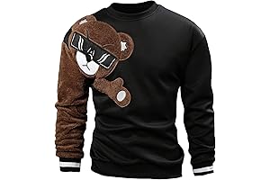 Eye-catching GORGLITTER Bear Skin Hoodie for Men