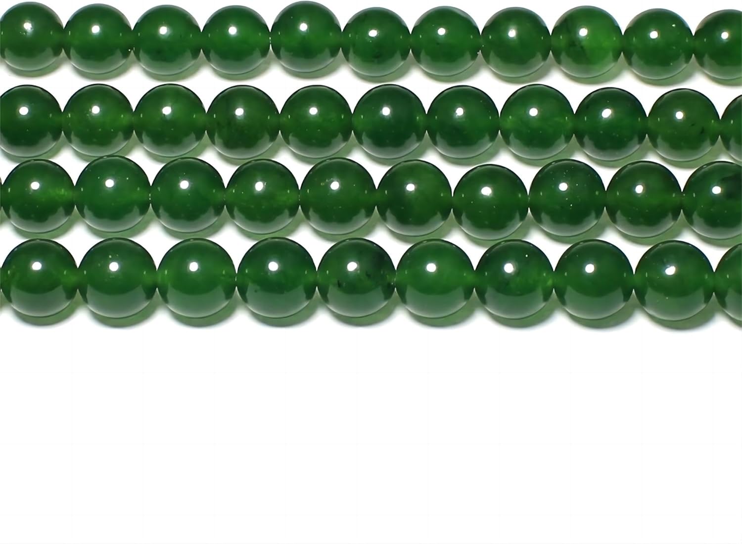 MJDCB Stone Beads 8mm 43pcs Round Blackish Green Jade Loose Gemstone Bead Charms for Jewelry Making Bracelet Necklace Earring Pendant - Image 4