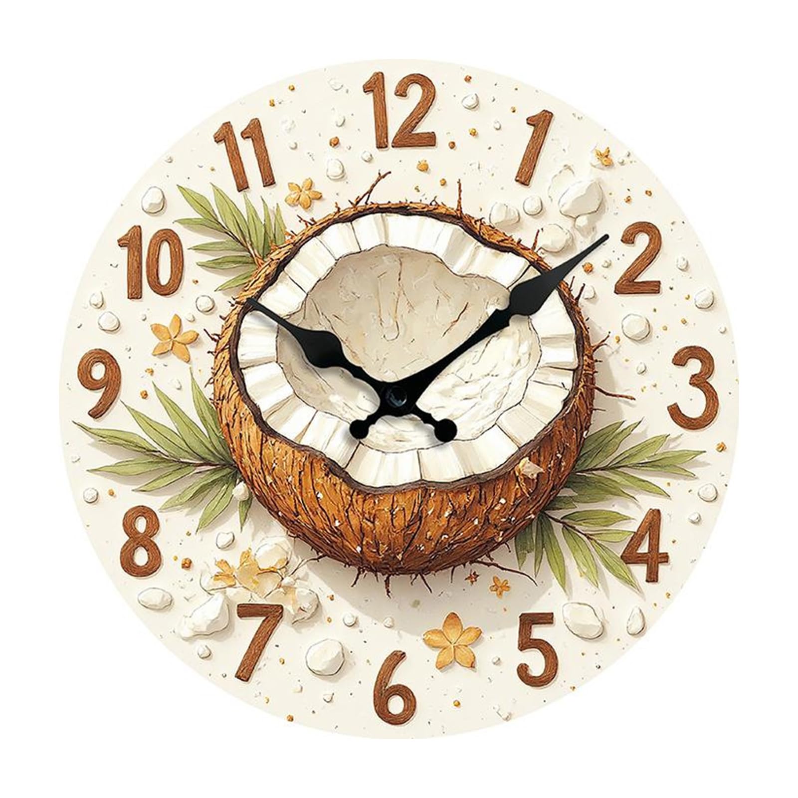 NMFLAB Quiet Operations Fruit Wall Clock Perfect for Easy Reading in Any Environment with Large Number Simple Installation Simple Wall Art Clock