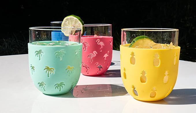 Set de 6 Copas de Vino sin Pie Acrílicas Flamingo - Rosa - 15.5 oz miniatura 5