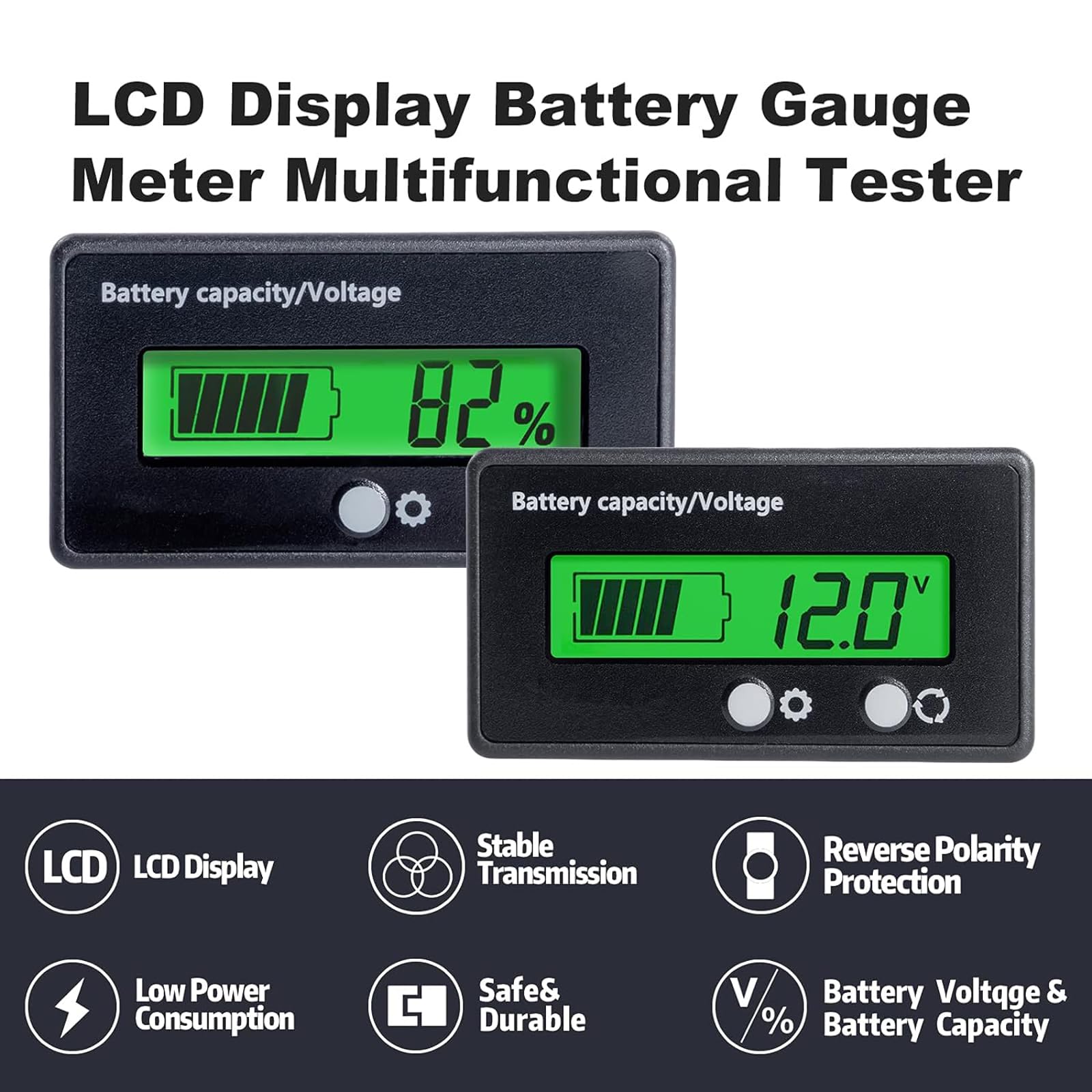 Dutty display del livello della batteria 12V 24V 36V 48v 72v indicatore di capacità della batteria Golf cart voltmetro, monitor impermeabile voltmetro digitale tester 3S - 26s