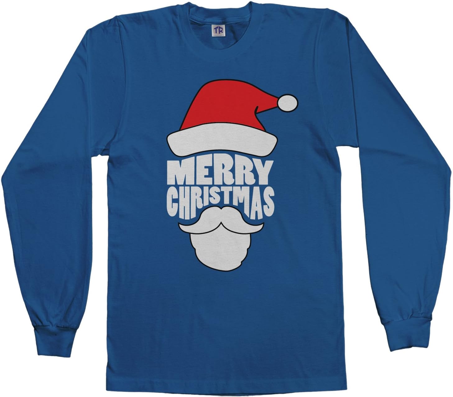Threadrock Kids Merry Christmas Santa Claus Face Youth Long Sleeve T-Shirt
