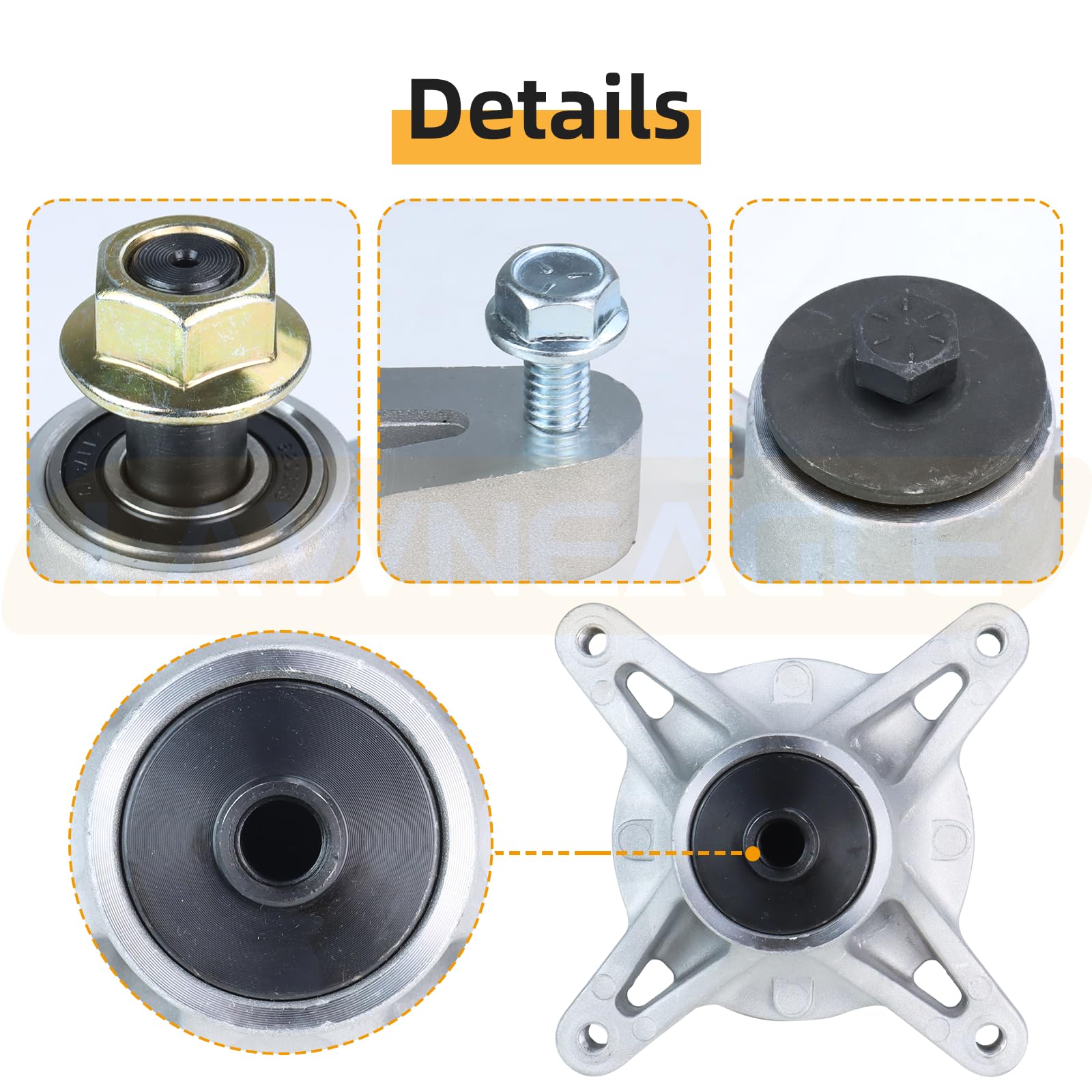 Lot de 3 broches 121-0751 avec poulie 125-5575 119-8820 pour courroie 117-7439, 139-3214 pour Toro Zs 5000, SS 5000, SS 5060, MX 5060, Mx 5050, Mx 5050 25, MX Tracteurs à gazon 5075, Mx 5000