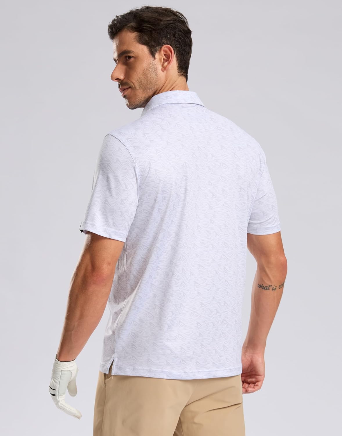 Men's Golf Shirt Short Sleeve Dry Fit Polo Moisture Wicking Print Collared Golf Shirts for Men Casual Lightweight - Image 7