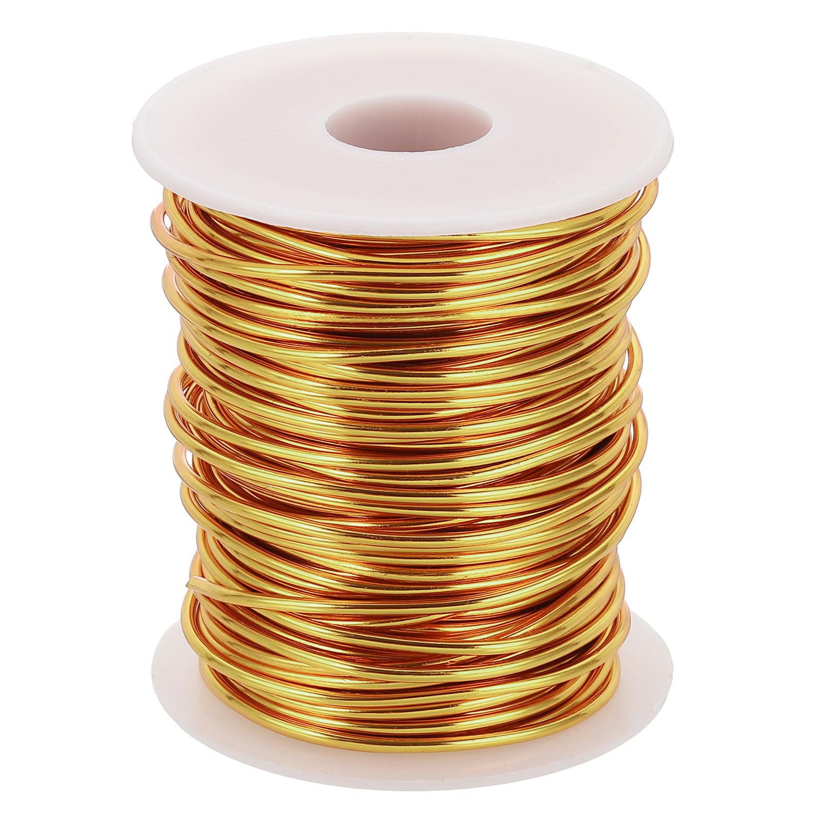 Alambre de aluminio flexible para manualidades que no se oxida, calibre 12 dorado