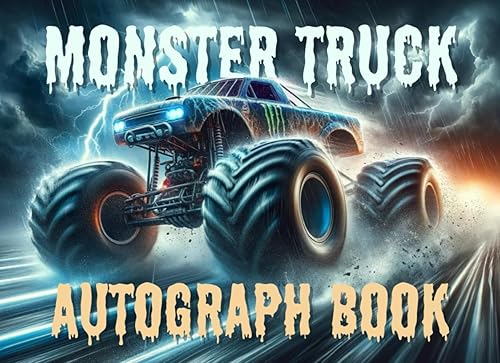 Monster Truck Autograph Book: Collect Signatures/Autographs and Photos of Monster Truck Drivers. 100 Pages. Small, Portable Pad for Shows, Events, or Parties.