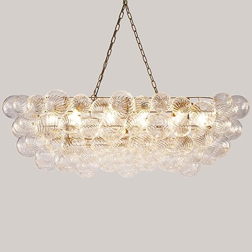 Miniatura 10 de Candelabros de cristal, lámpara de cristal de 15 pulgadas para comedor, 8 luces de techo modernas cromadas, montaje empotrado, 3 neumáticos, lámpara