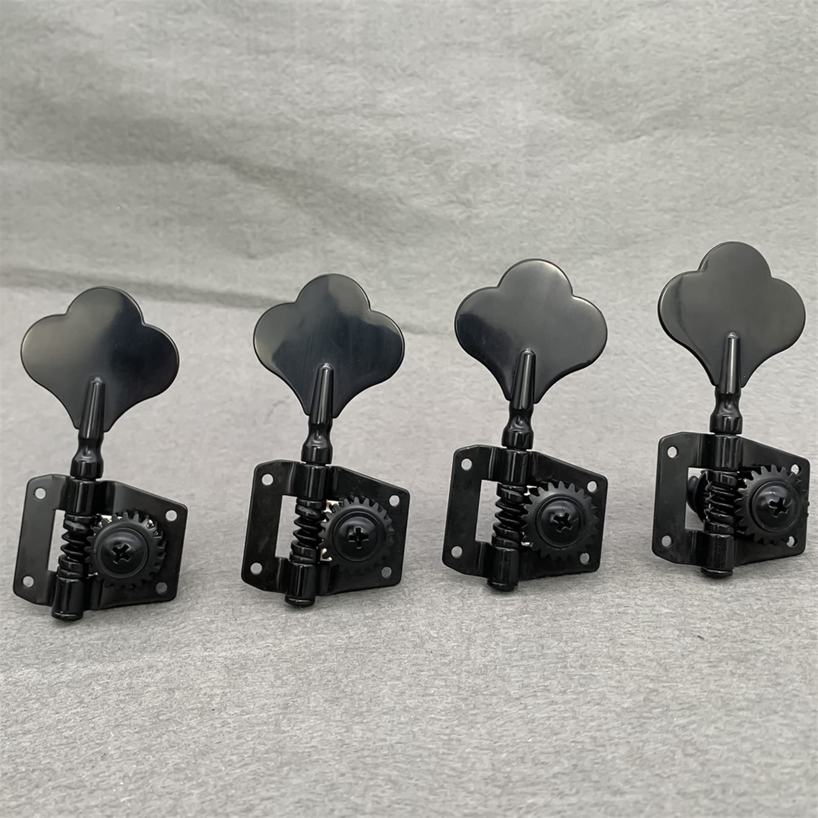 4R Bass Abrir Engranajes Sintonizadores Máquina Cabezales Tuning Pegs Black para Bajo Eléctrico Derecho Clavijas afinación