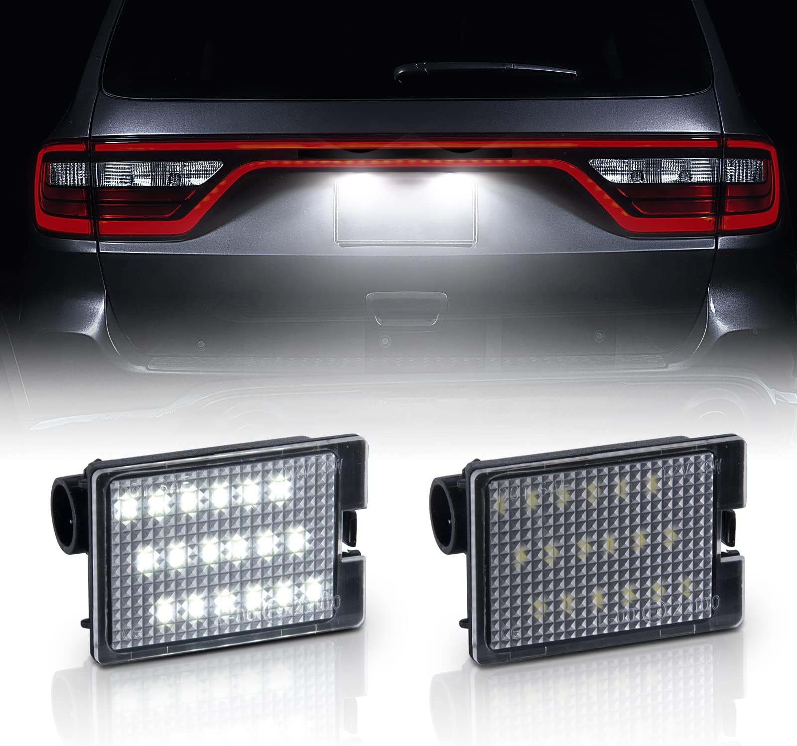 LED License Plate Lights Assembly for Dodge Durango 2014-2022 Pickup Truck