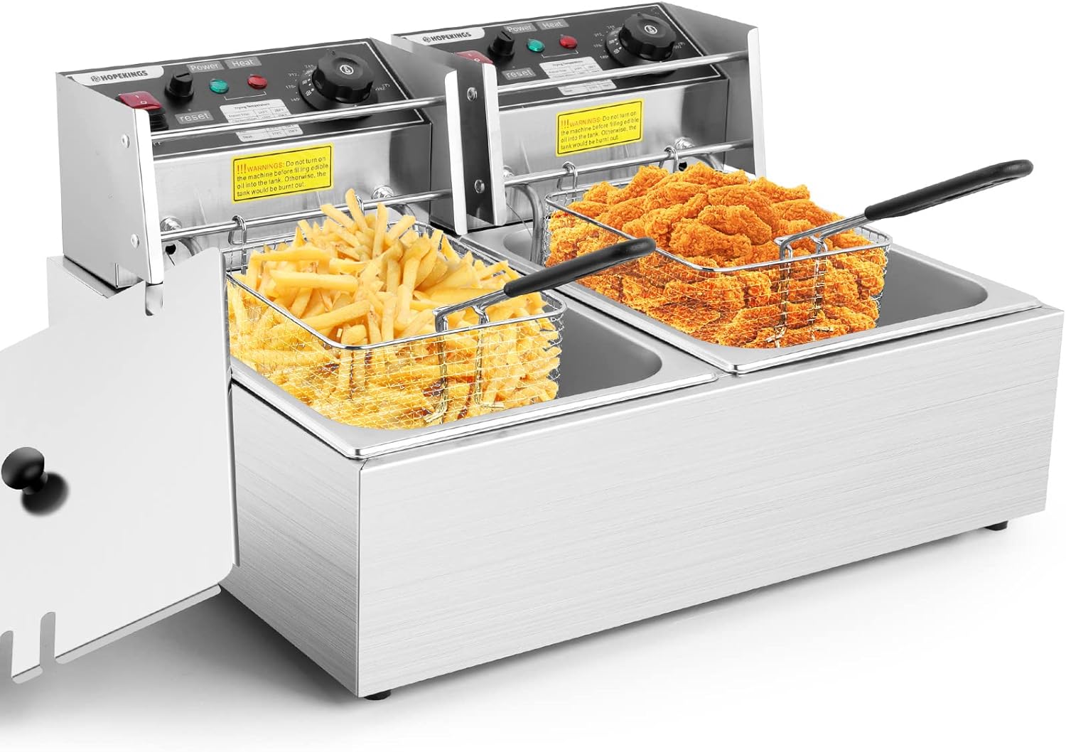 Kitchen & Dining Deep Fryers Olymstore 5000W 12L Electric Countertop