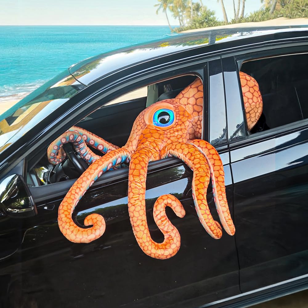 mikamax Peluche de Pulpo Gigante – 150 cm – Peluche Suave y Realista – Animales Marinos Pesados para niños – Idea de Regalo Divertida