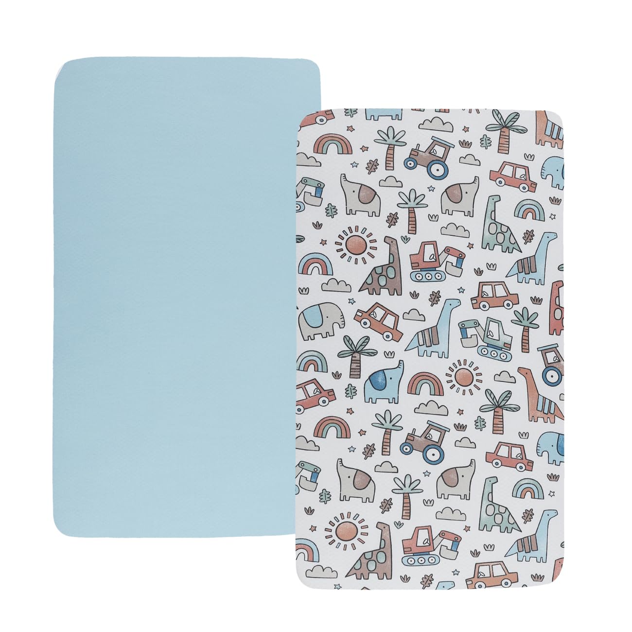 Pack n Play Sheet Stretchy Fitted Mini Crib Sheets 2 Pack
