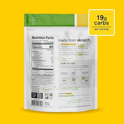 Miniatura 2 de Skratch Labs Hydration Sport Drink Mix Bundle  Limón y naranja  20 porciones  Polvo de reemplazo de electrolitos  Apto para dieta cetogénica, sin OMG