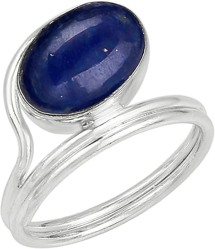 5.78 quilates de estilo nativo americano ovalado con piedras preciosas naturales hechas a mano para mujeres, anillo de piedra natal hecho a mano,