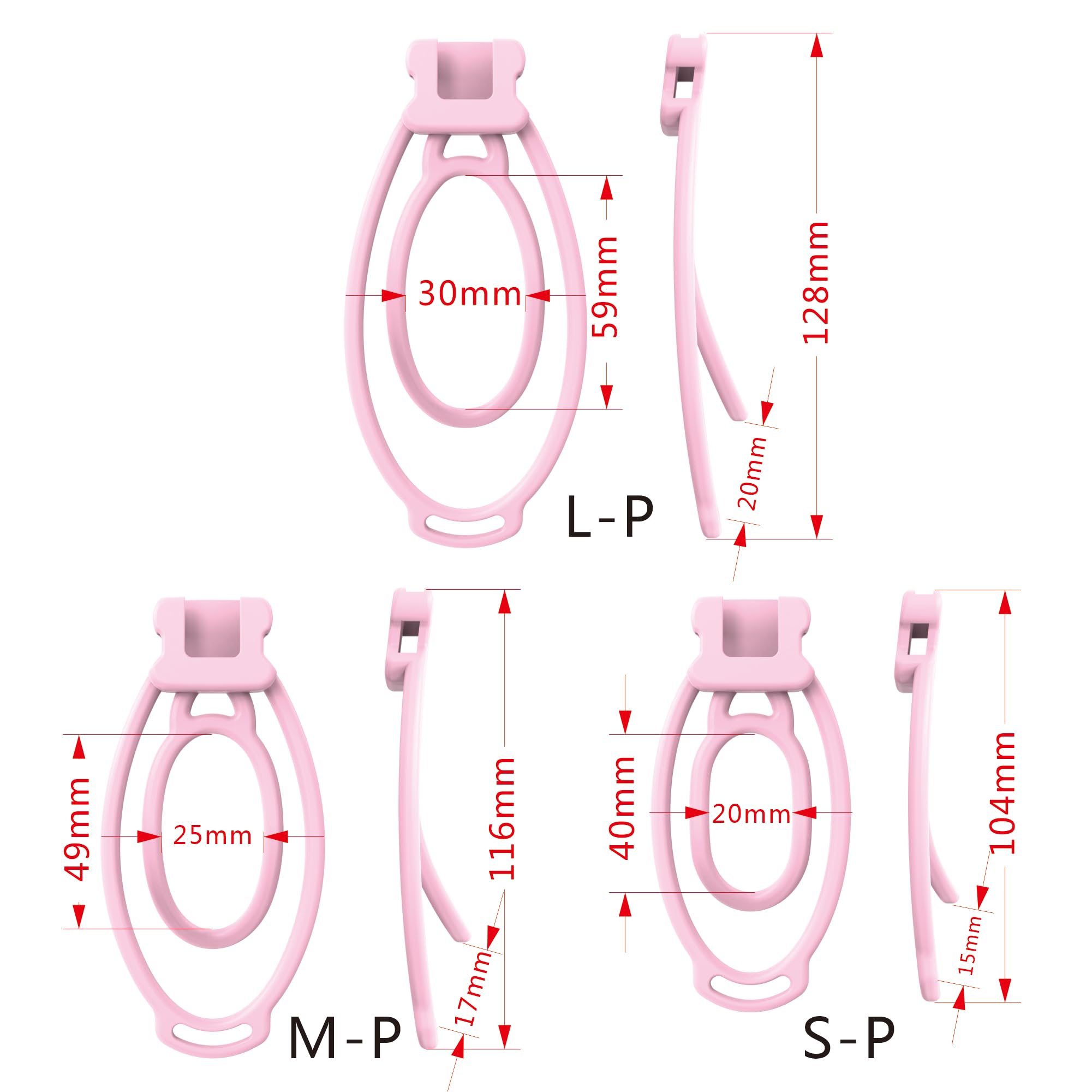 FUFU Clip 3 Pcs Chastity Devices Male Penis Ring Device Cock Cage Chastity Device Sissy Penis Cage Male Trainer Chastity Cage Penis Exercise Sex Toys (Black)