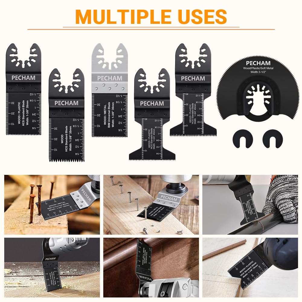 24 Oscillating Saw Blades - Wood Metal Cutting Set -3
