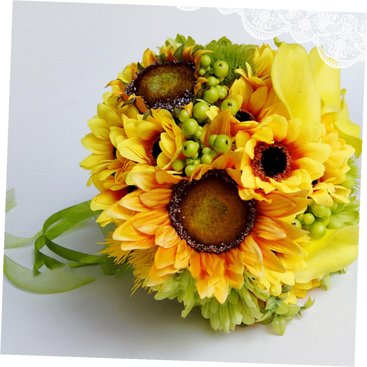 Künstlicher Brautstrauß Sonnenblumenstrauß Hochzeit Deko Party Fotorequisite Langlebig Pflegeleicht
