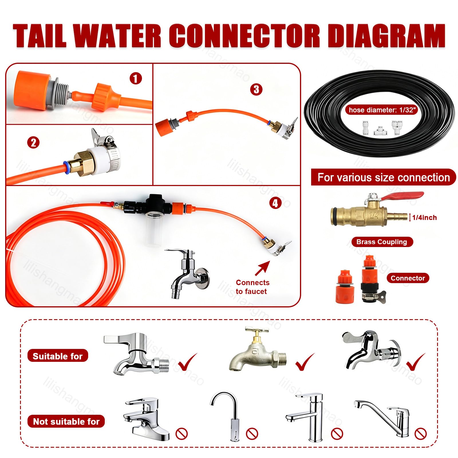 Pértiga Telescópica De Largo Alcance con Cabezal De Cepillo De 55 cm – Mango Telescópico De Fibra De Carbono, 4 Salidas De Agua, Cerdas Suaves – para Paneles Solares, Ventanas 3.6m/12ft