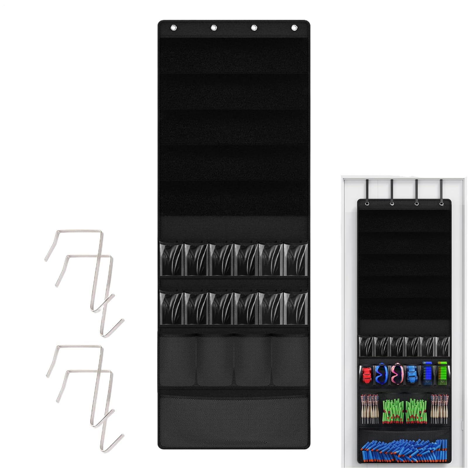 Organisateur accroche-porte avec poches de rangement pour chambre et classe