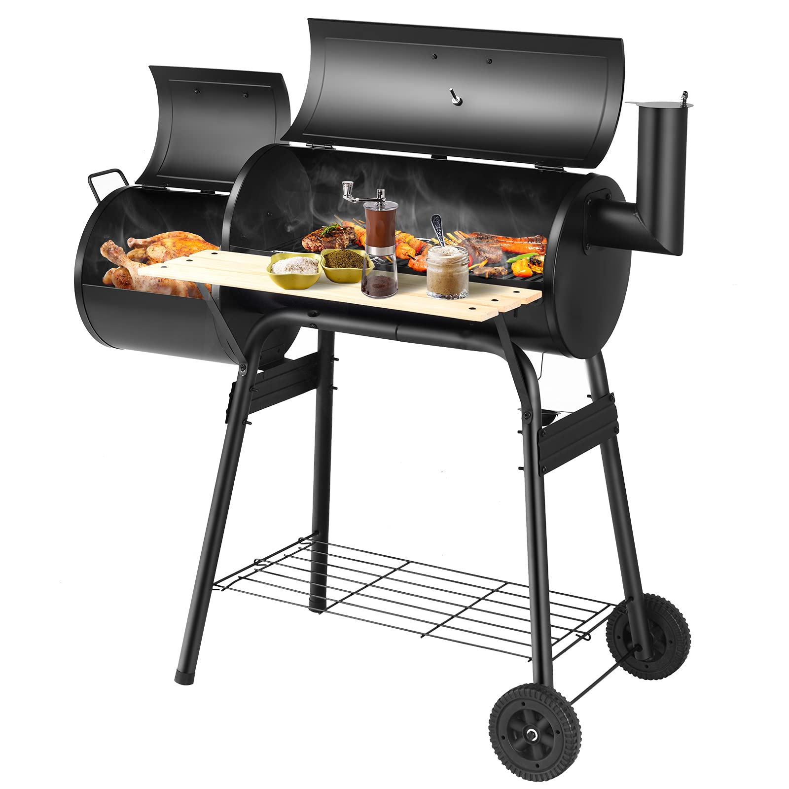 Lot De 2 Paniers à Charbon Acier Inoxydable Pour Barbecue (Type Bouilloire) | Contrôle De La Chaleur - Accessoire Gril