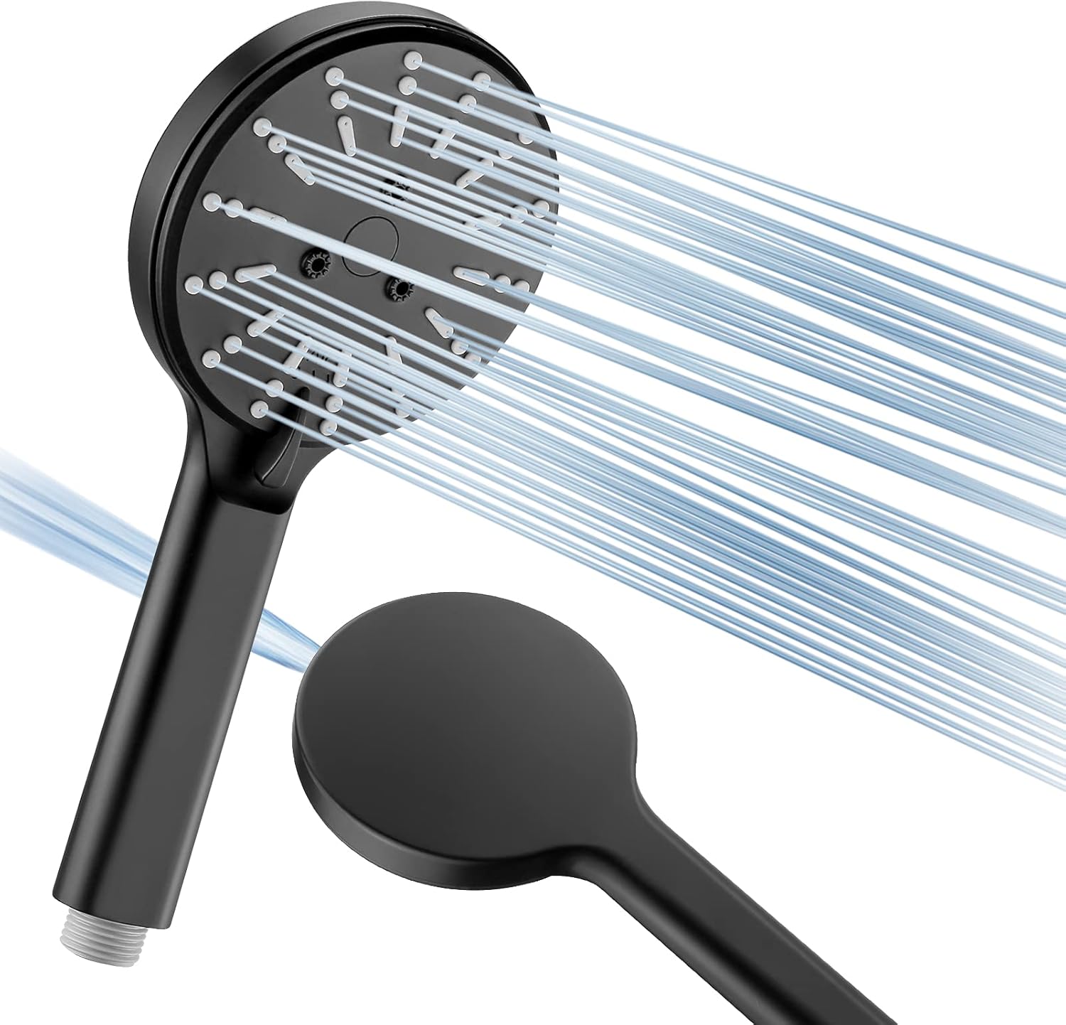 High Pressure Shower Head Flat 3 Spray Mode Bathroom Showerheads