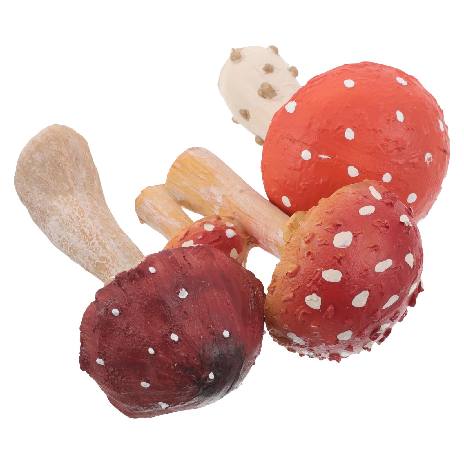 SHINEOFI Statuette di Funghi 3 Pezzi Decorazione per Giardino Esterno in Resina, Adatte a Ornamenti per Piante, Patio, Vaso da Fiori e Prato