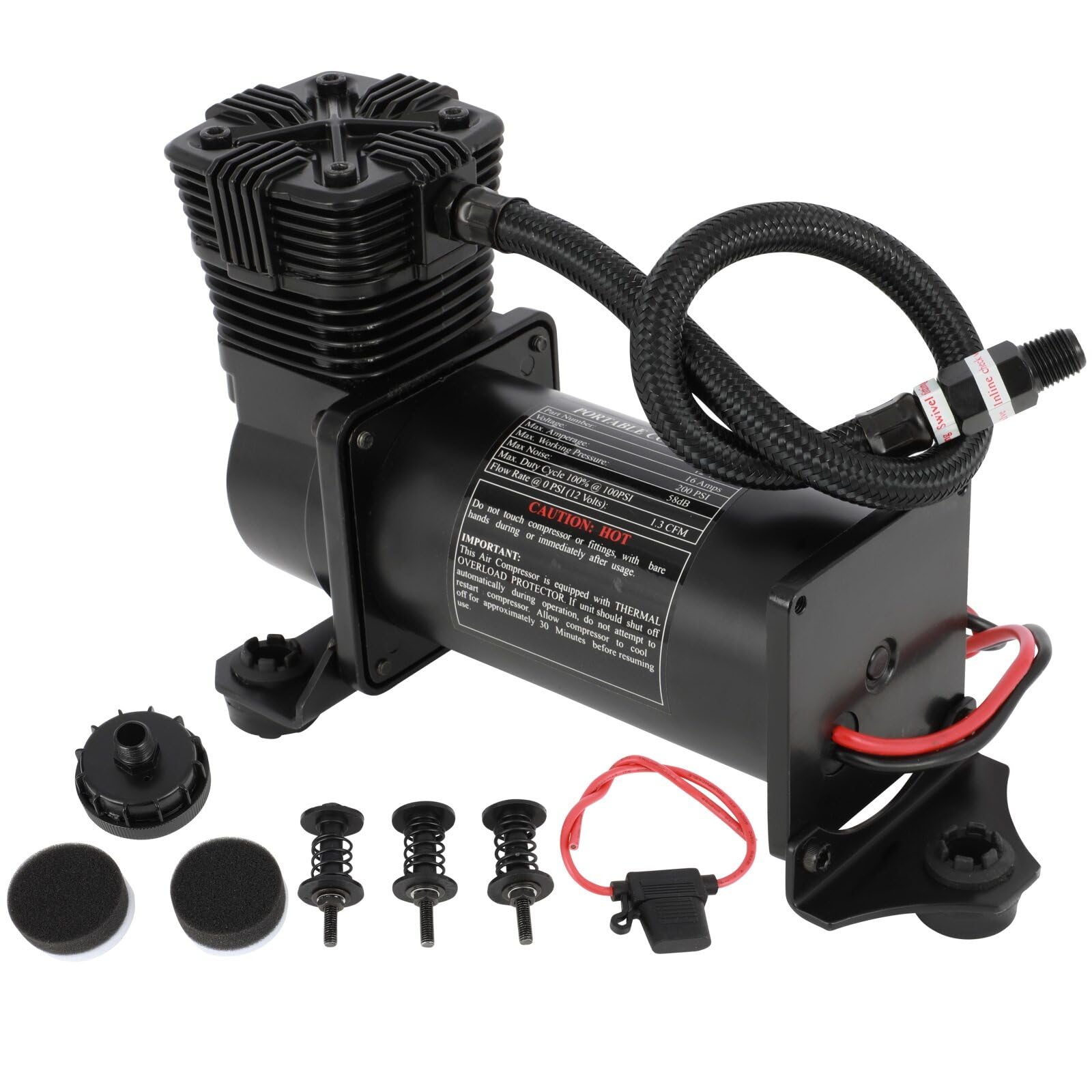 INEEDUP Train Truck Horn Air Tank Car Horn Tank 200 Psi Air Compressor Air Horn Compressor Train Horn Air Compressor Tank On Board Air Compressor System 12V Air Compressor Off Road Air Compressor