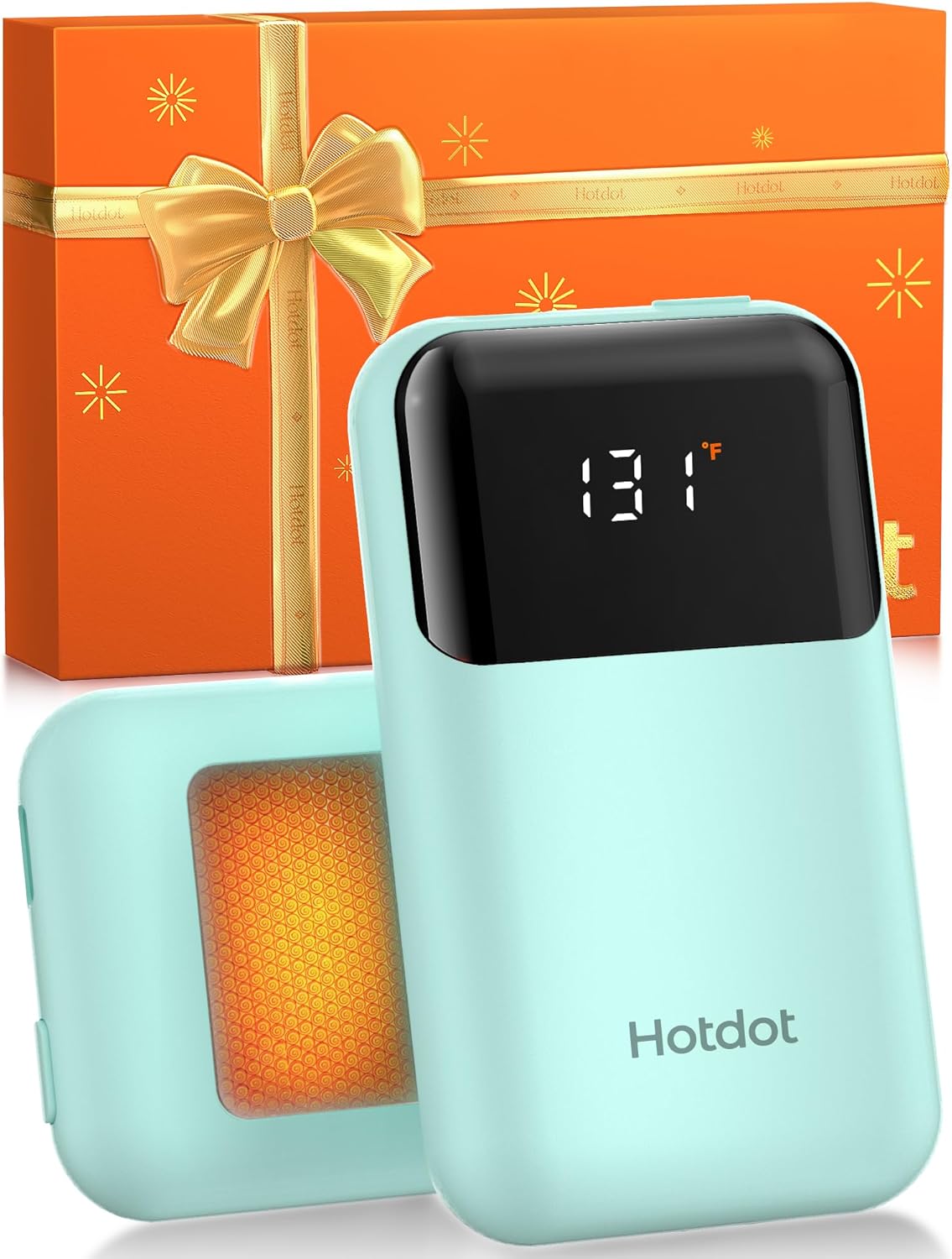 Hand Warmers Rechargeable, 2 Packs 6400mAh Electric Hand Warmer, 22 Hours Lasting, Great for Outdoors, Camping, Gifts for Women Men Black 2 Pack