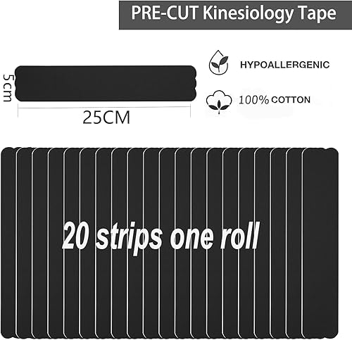 Miniatura 2 de Kinesiology Tape Pro Athletic Sports Cinta impermeable transpirable sin látex para tobilleras, muñecas, rodillas, correr, tenis, natación, fútbol,