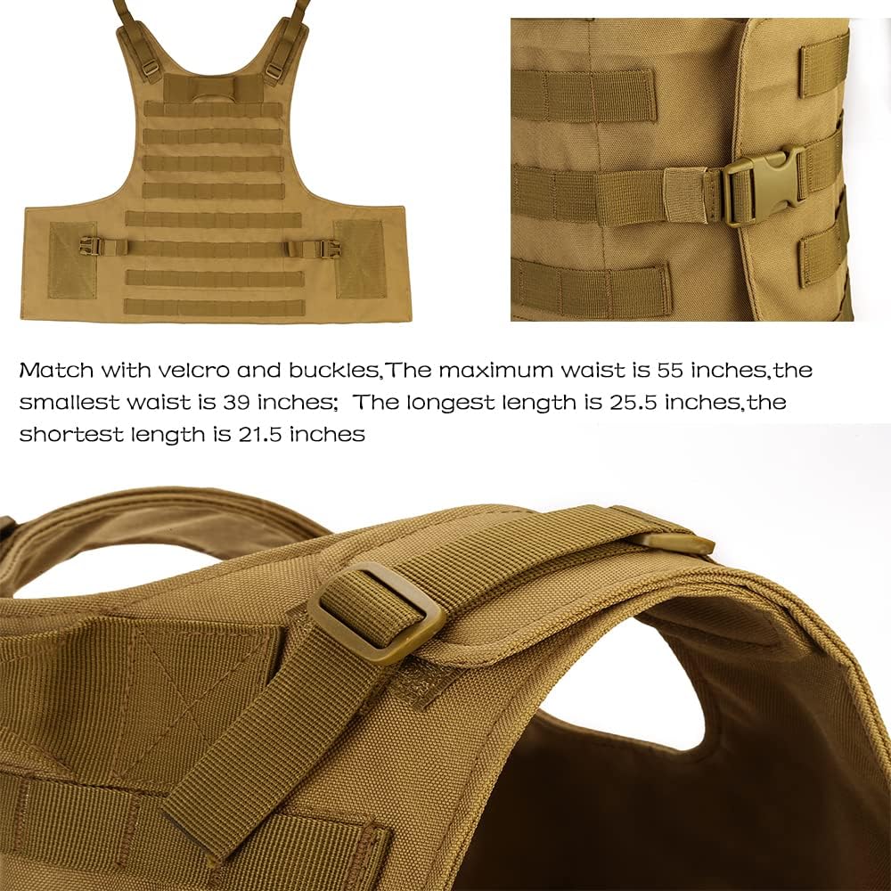 Tactical Airsoft Vest for Men, Adjustable Airsoft Vest Youth, Durable Molle Paintball Vest With Pouch for Training, Enforcement, CS Game : Sports & Outdoors