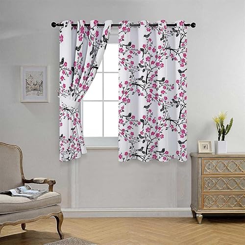 Miniatura 3 de Cortinas De Cocina Modernas Cortinas De Cocina Modernas - Cortinas de puerta trasera corta con ojales, tela acústica de 110 pulgadas de ancho por 96