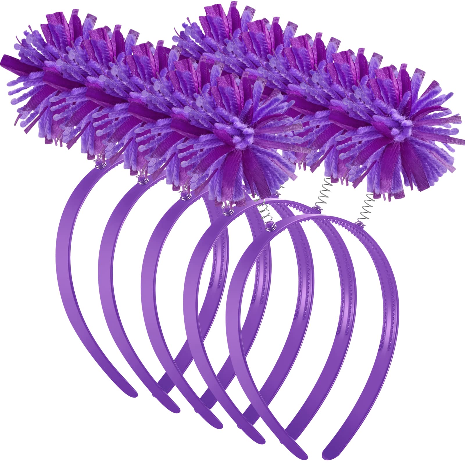 WILLBOND 5 Pieces Pom Pom Headband Head Bopper Headband for Women Adults Accessory Cosplay Supplies