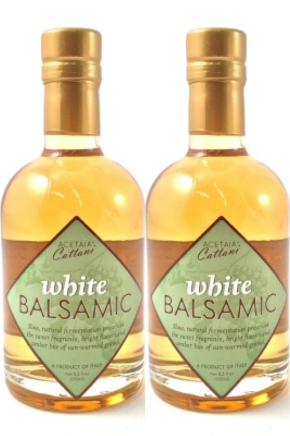 Acetaia Cattani White Balsamic Vinegar 250 Milliliter (Set of 2)