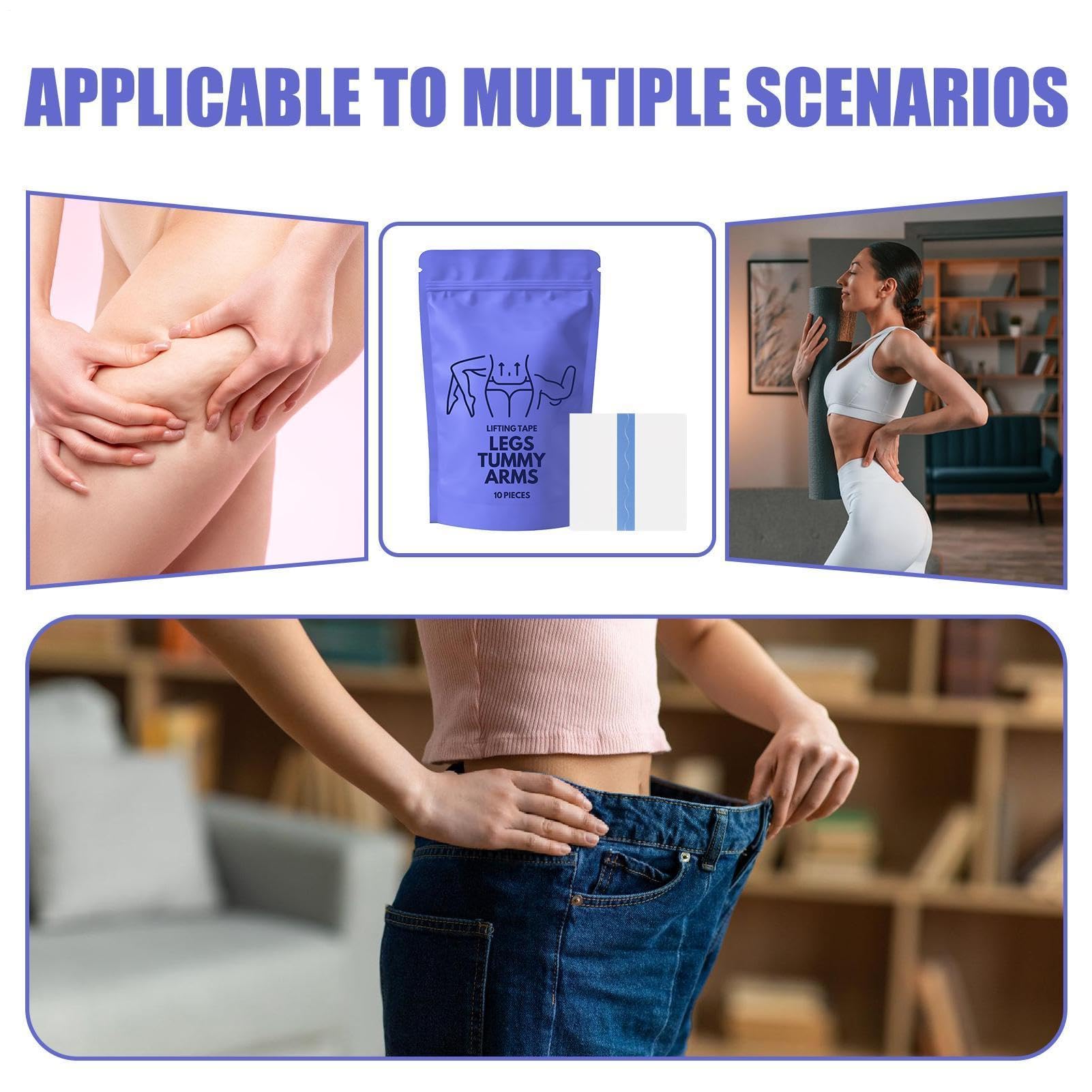 10 cintas de levantamiento corporal para abdomen, brazos, piernas, cinta de piel para cuerpo, cintas avanzadas para el cuerpo, cintas de levantamiento de abdomen Tonees, piernas, barrigas, brazos