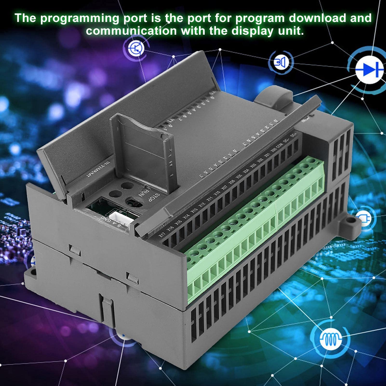 Programowalna płyta sterownika logicznego DC 24 V, 4-kierunkowy, przemysłowy panel sterowania przeciwzakłóceniowego 100 impulsów,